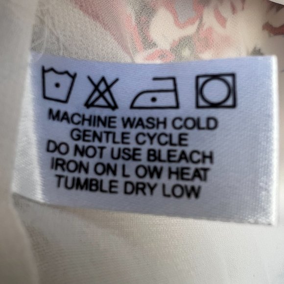 Violet & Claire Women's Floral Print Cream/Multi Open Front Kimono Shrug Size L - Picture 6 of 8